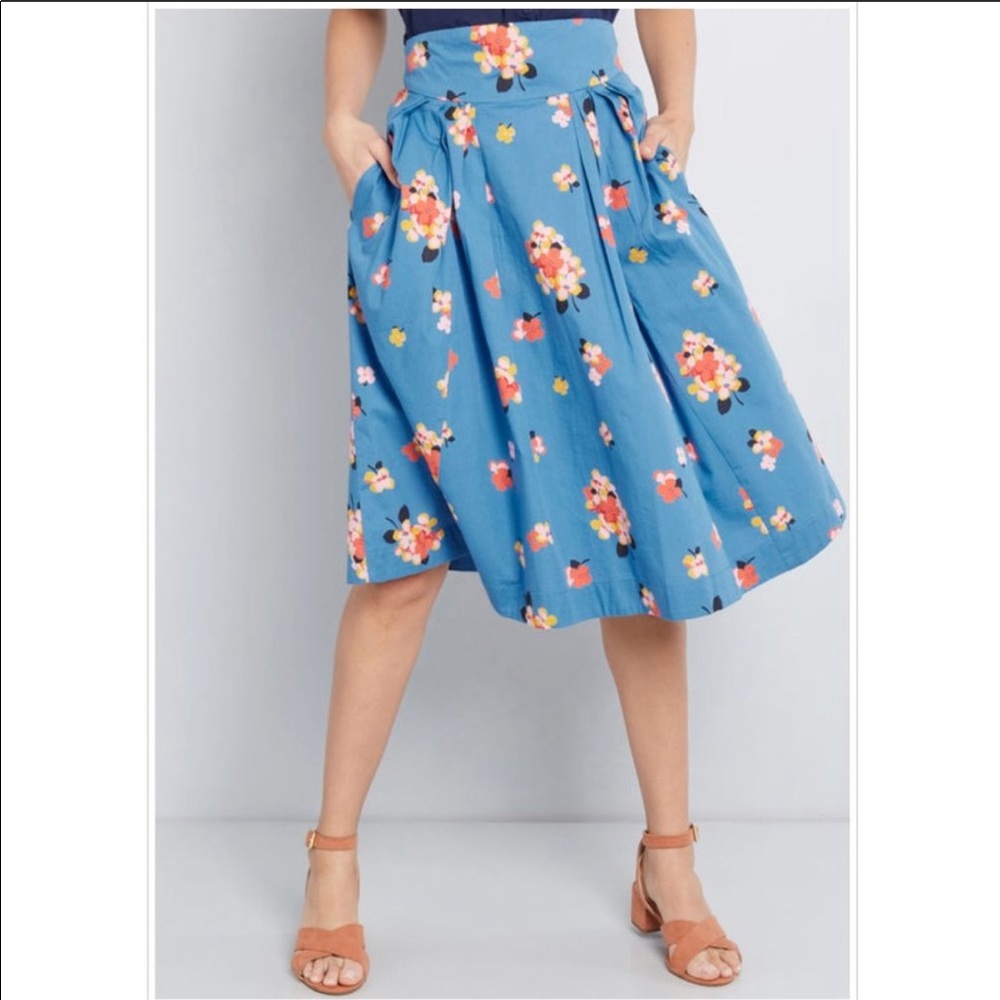 Emily and Fin MIDI Cotton Floral Skirt